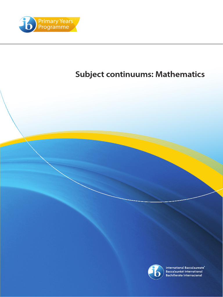 Math Subject Continuum | PDF | Measurement | Shape