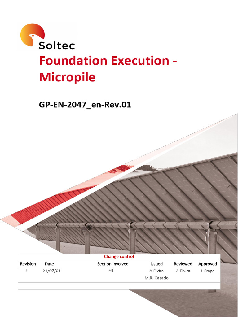 Micropile Foundation Execution Guide | PDF | Concrete | Materials