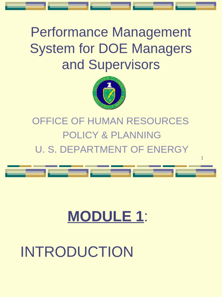 DOE Performance Management System Guide | PDF | Performance Appraisal ...