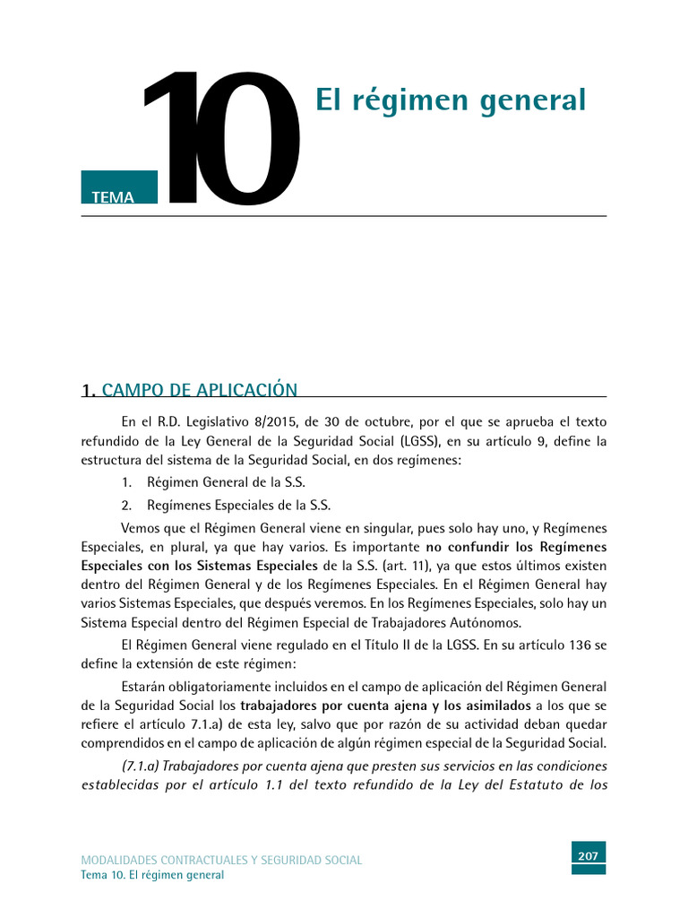 Tema 10 Regimen General | PDF | Jubilación | Pensión