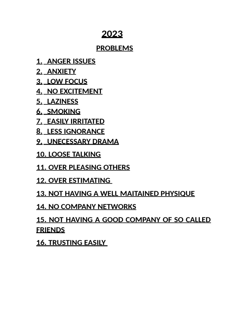 2023 Personal Development Challenges | PDF