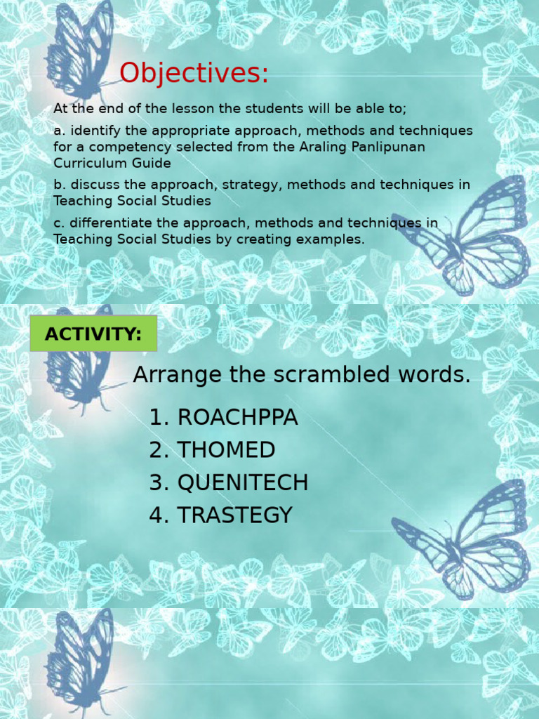 Teaching Approaches in Social Studies | PDF | Constructivism ...