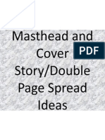 Masthead and Cover Story Ideas