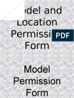 Model and Location Permission Form