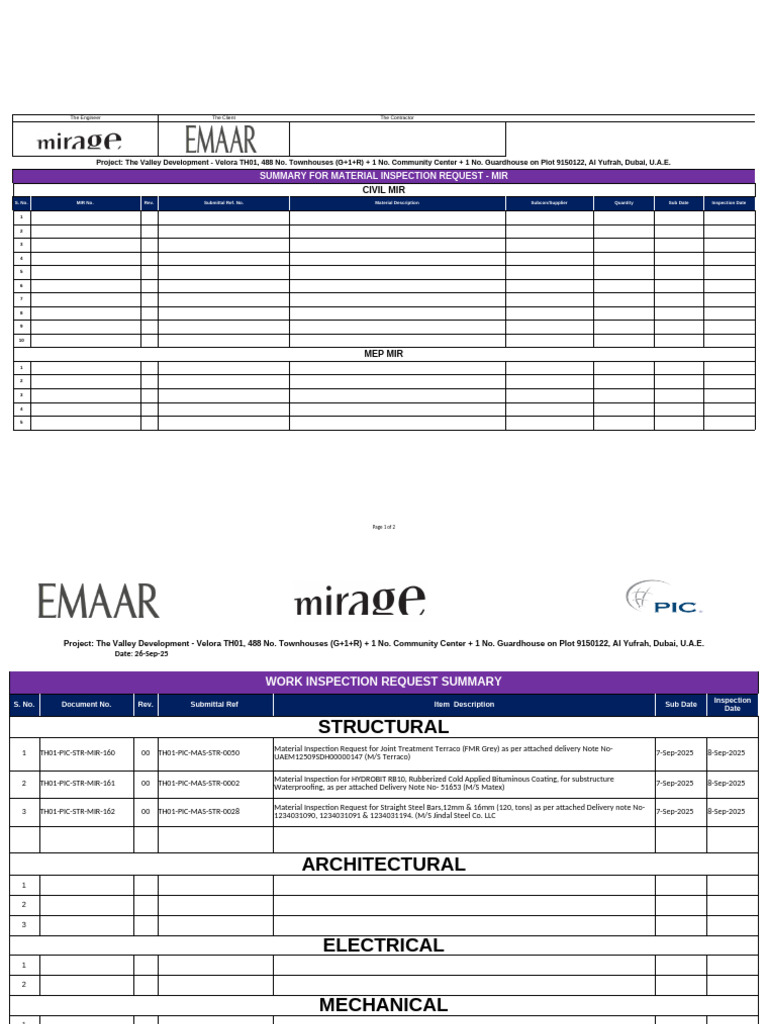 Material Inspection Request Summary | PDF | Building Materials ...