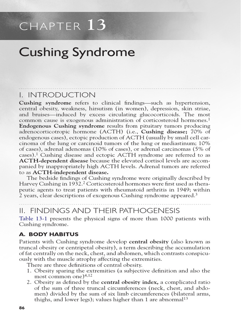 Chapter 13 Cushing Syndrome 2012 Evidence Based Physical Diagnosis ...