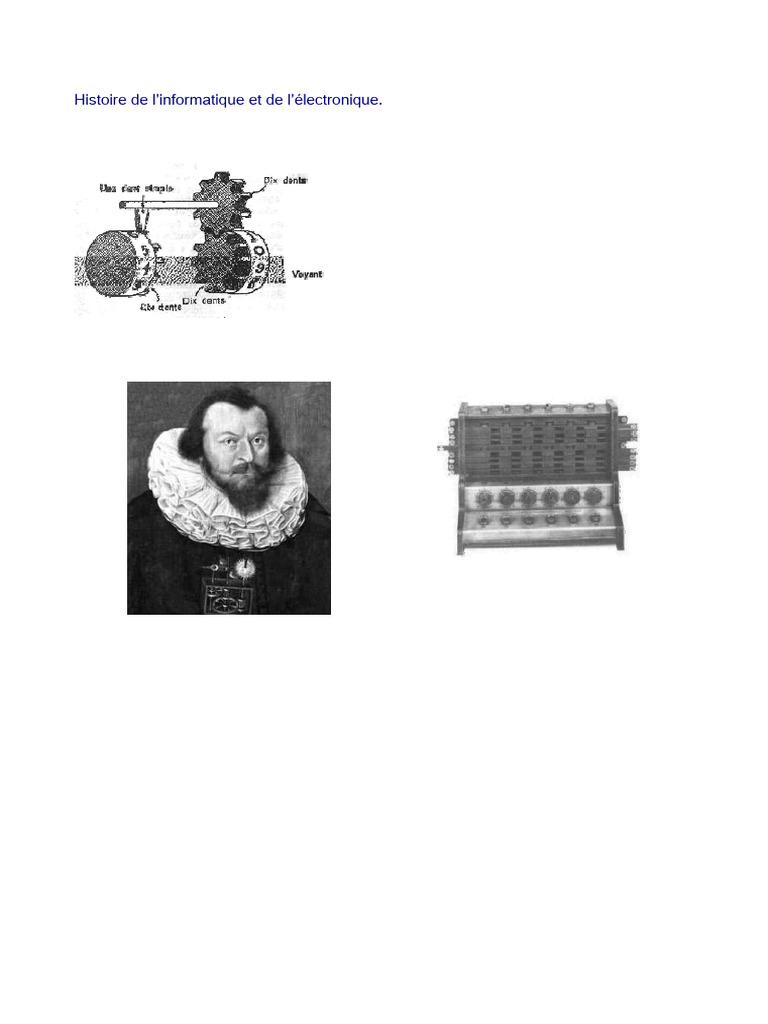 Histoire de l'informatique et électronique | PDF | Microprocesseur | PC ...