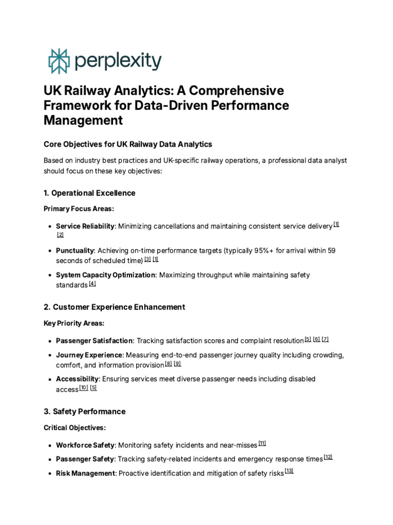 UK Railway Analytics_ a Comprehensive Framework Fo | PDF | Performance ...