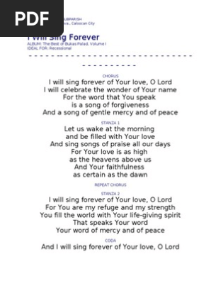 I Will Sing Forever
