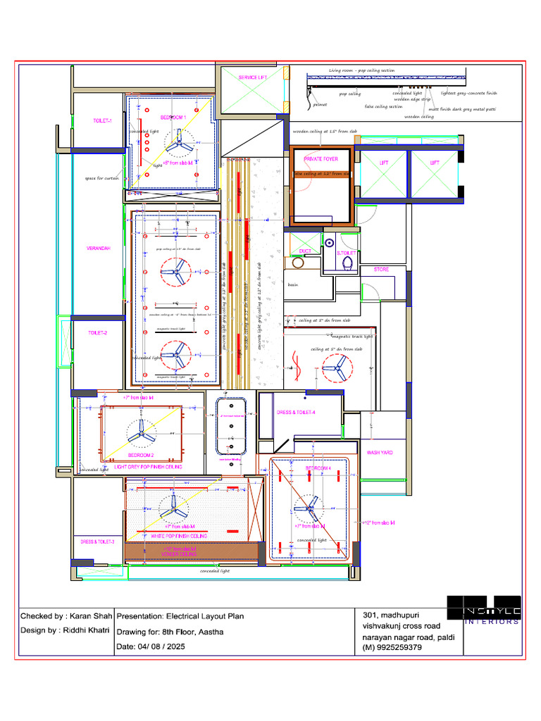 Living Room POP Ceiling Design Details | PDF