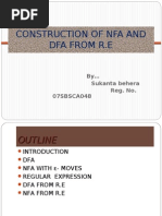 Construction of Nfa and Dfa From R