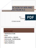 Construction of Nfa and Dfa From R