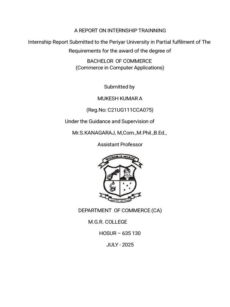 Internship Report on Python Programming | PDF