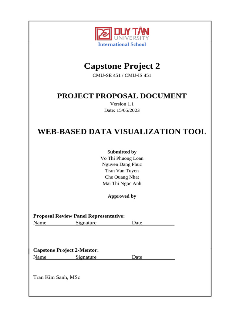 Web-Based Data Visualization Tool Proposal | PDF | Scrum (Software ...
