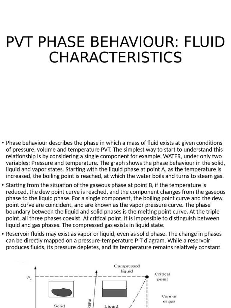 PVT Phase Behavior in Reservoir Fluids | PDF | Petroleum Reservoir ...