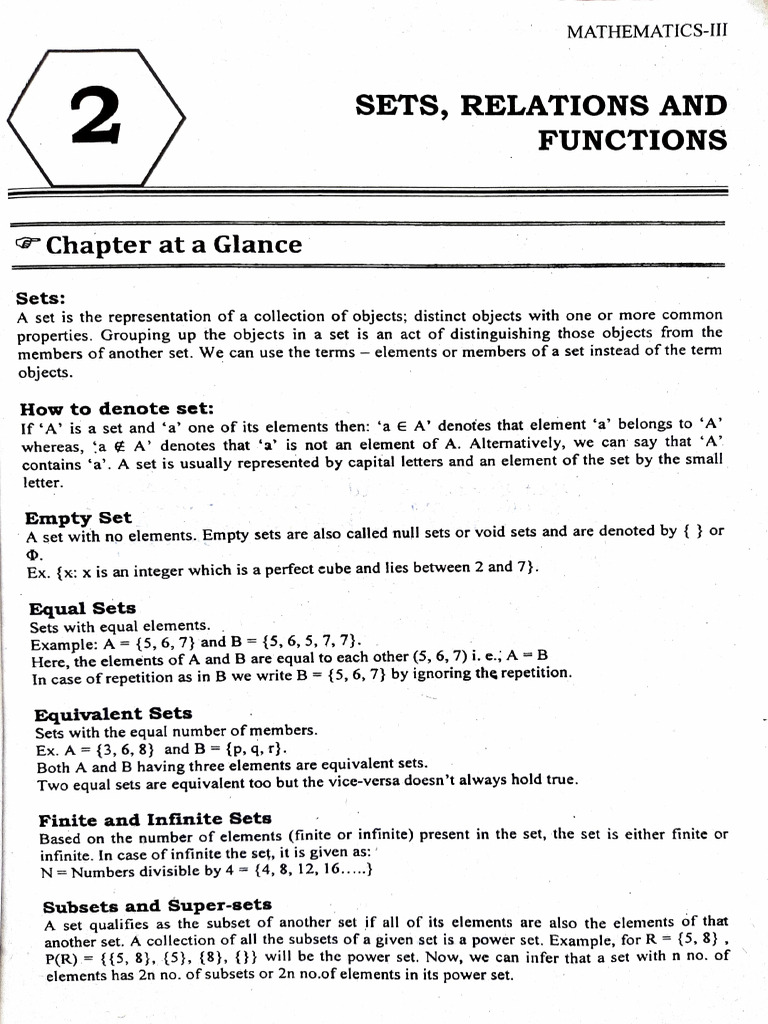Sets, Relations, and Functions Explained | PDF | Function (Mathematics ...