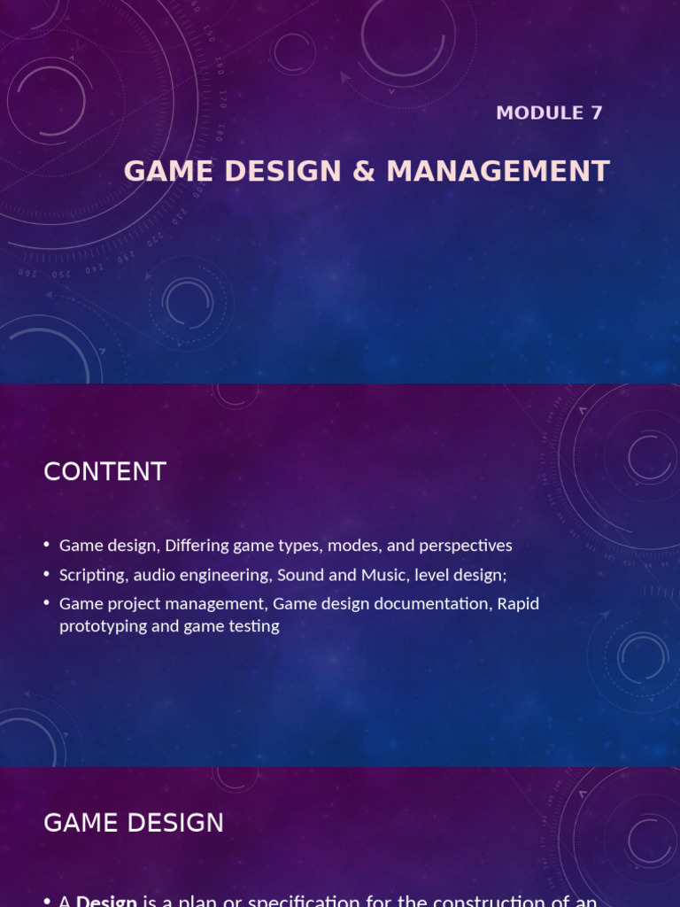 Module 7-Game Design & Management | PDF | Role Playing Games ...
