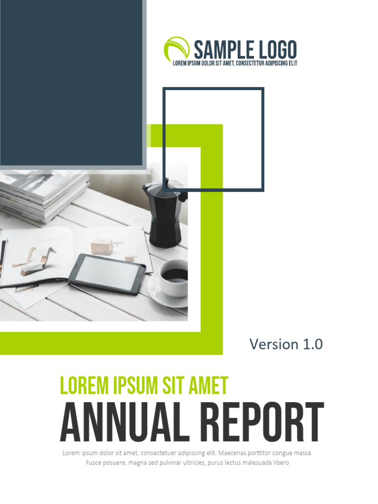 Formal and Informal Report Cover Page Template | PDF