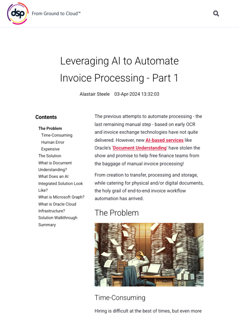 AI-Driven Cloud Invoice Automation | PDF | Cloud Computing | Oracle ...