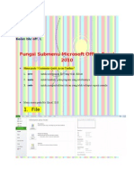 Fungsi Submenu Microsoft Office Excel 2010
