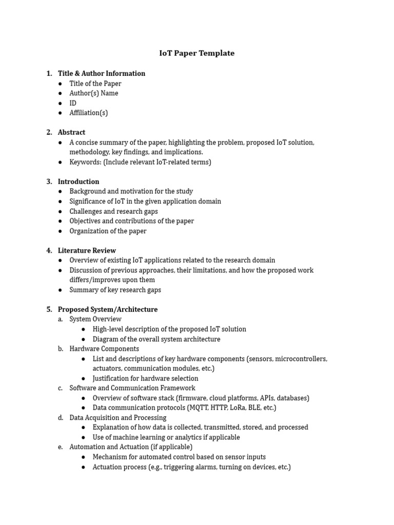 IOT Paper Format Fall 24 | PDF | Internet Of Things | System