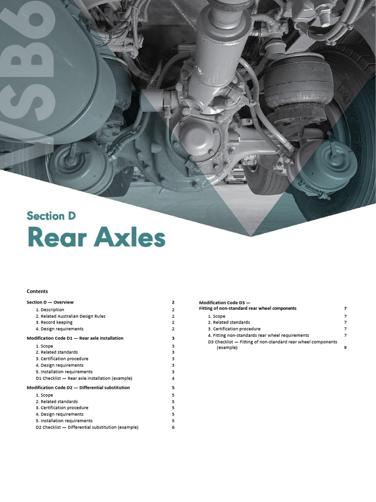 Rear Axle Modification Guidelines VSB6 | PDF | Tire | Axle