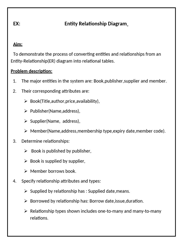ER Diagram to Relational Tables Guide | PDF | Computer Programming ...