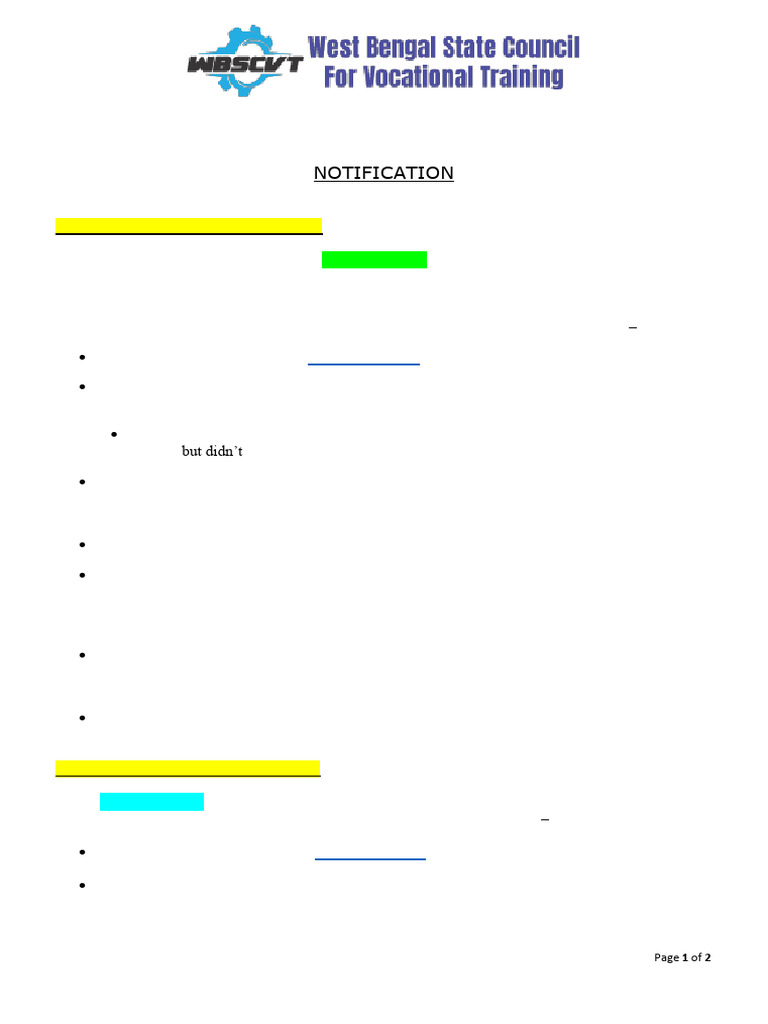 Notification Students 34 It I | PDF