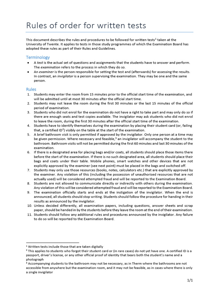 University of Twente Exam Rules | PDF | Identity Document