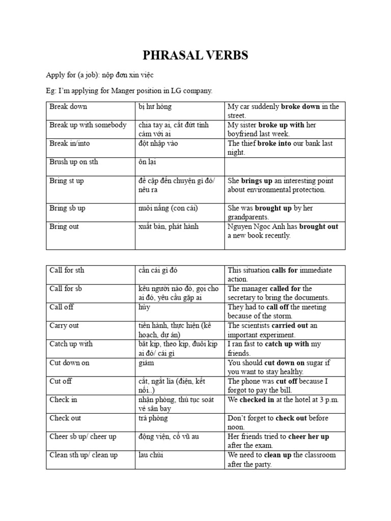 Essential Phrasal Verbs Guide | PDF