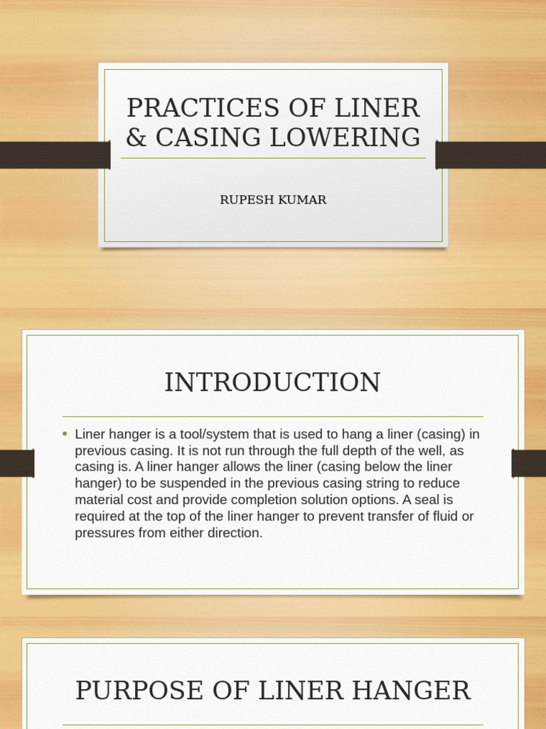 Liner Hanger Practices and Procedures | PDF | Casing (Borehole ...