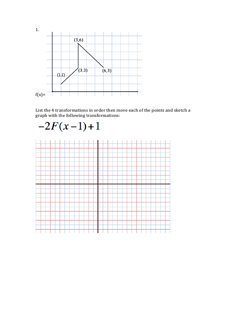 WS 1 Transformations Graphs | PDF