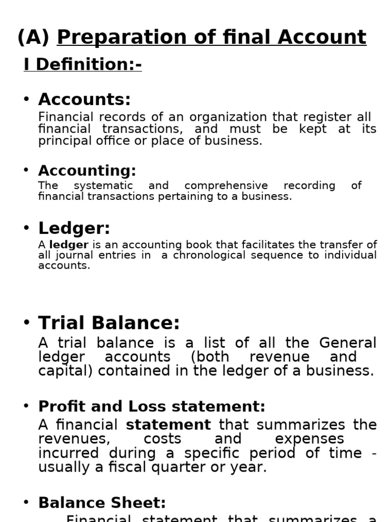 Final Account Preparation Guide | PDF | Debits And Credits | Expense