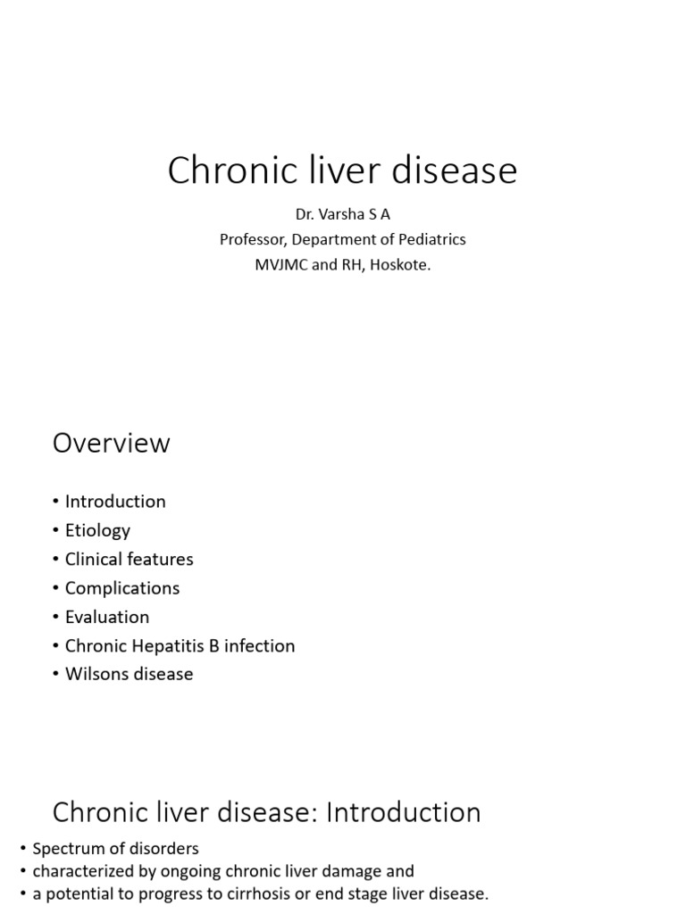 Pediatric Chronic Liver Disease Overview | PDF | Cirrhosis | Hepatitis