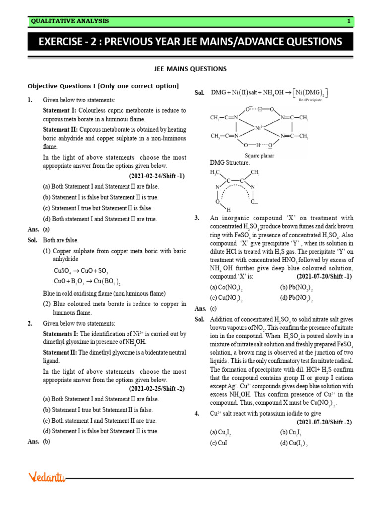Exercise - 2: Previous Year Jee Mains/Advance Questions | PDF | Atoms ...