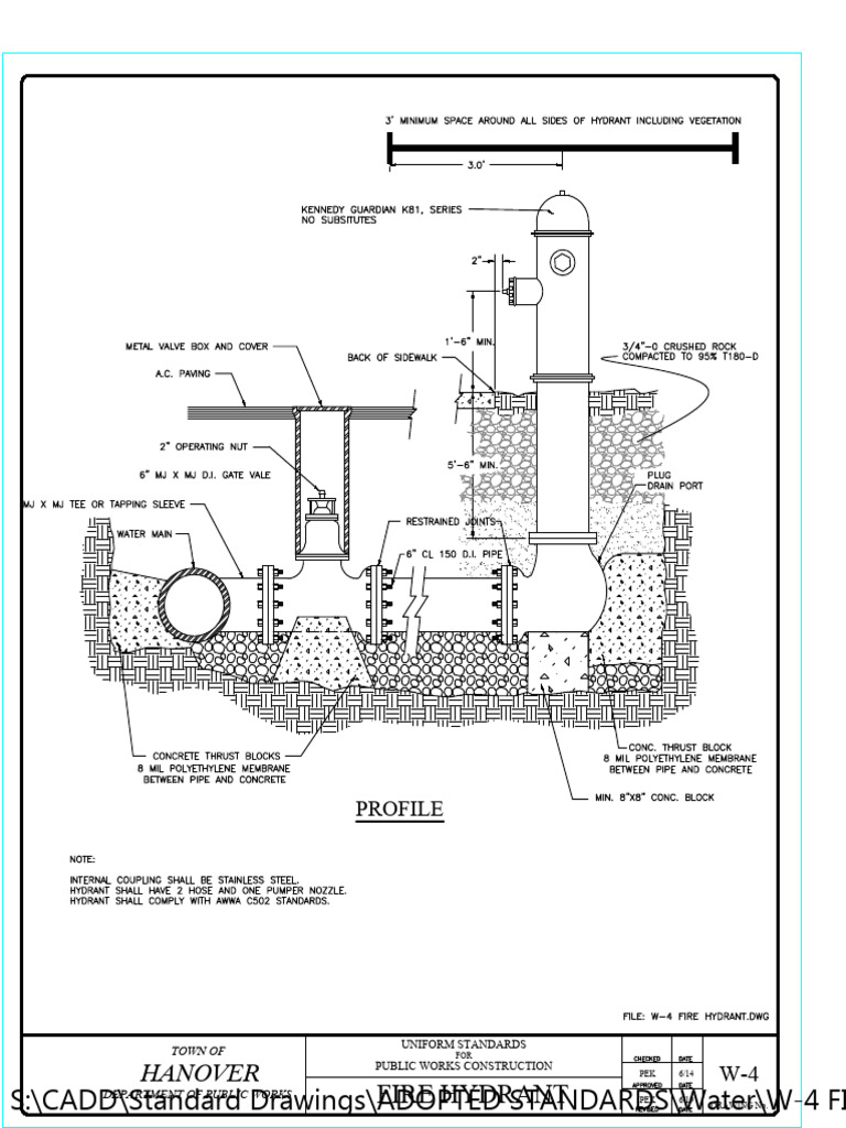 Fire Hydrant Standards for Public Works | PDF