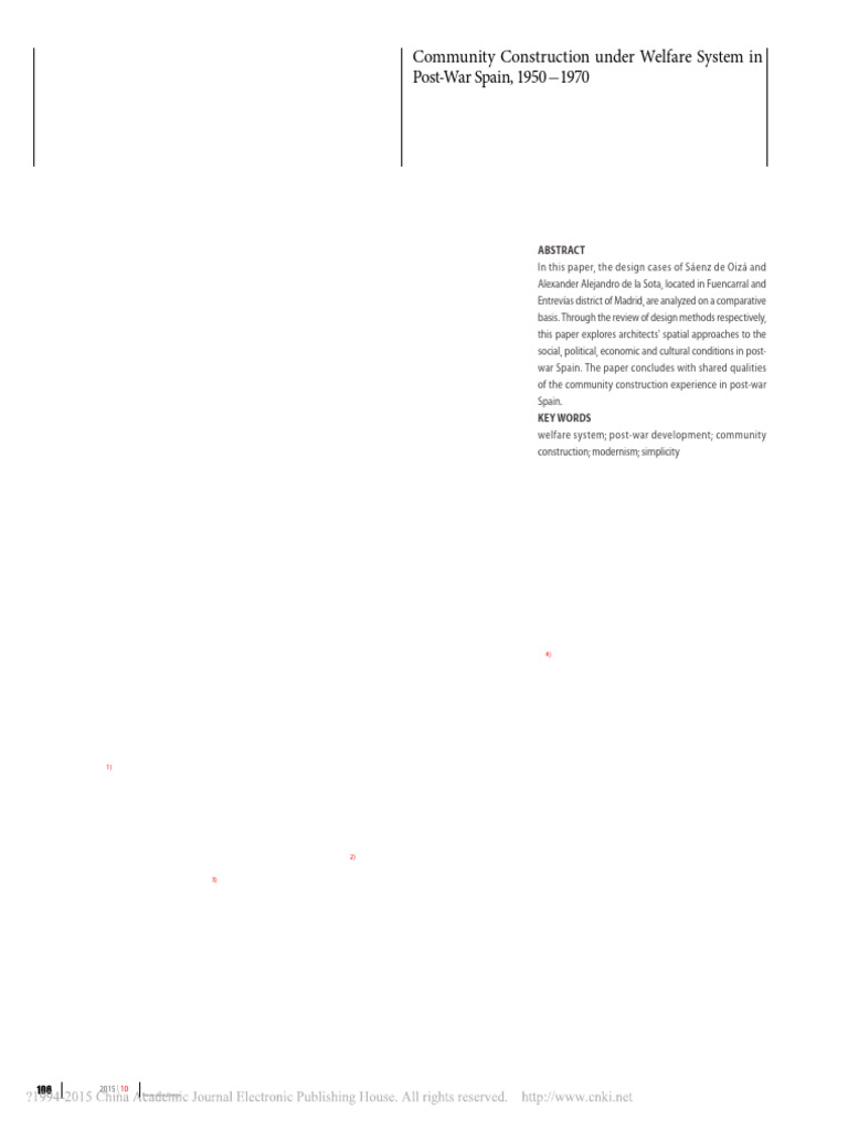 西班牙战后福利住宅建设探索 | PDF | Design