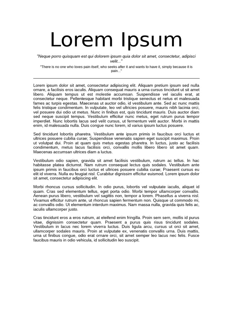 Lorem Ipsum | PDF
