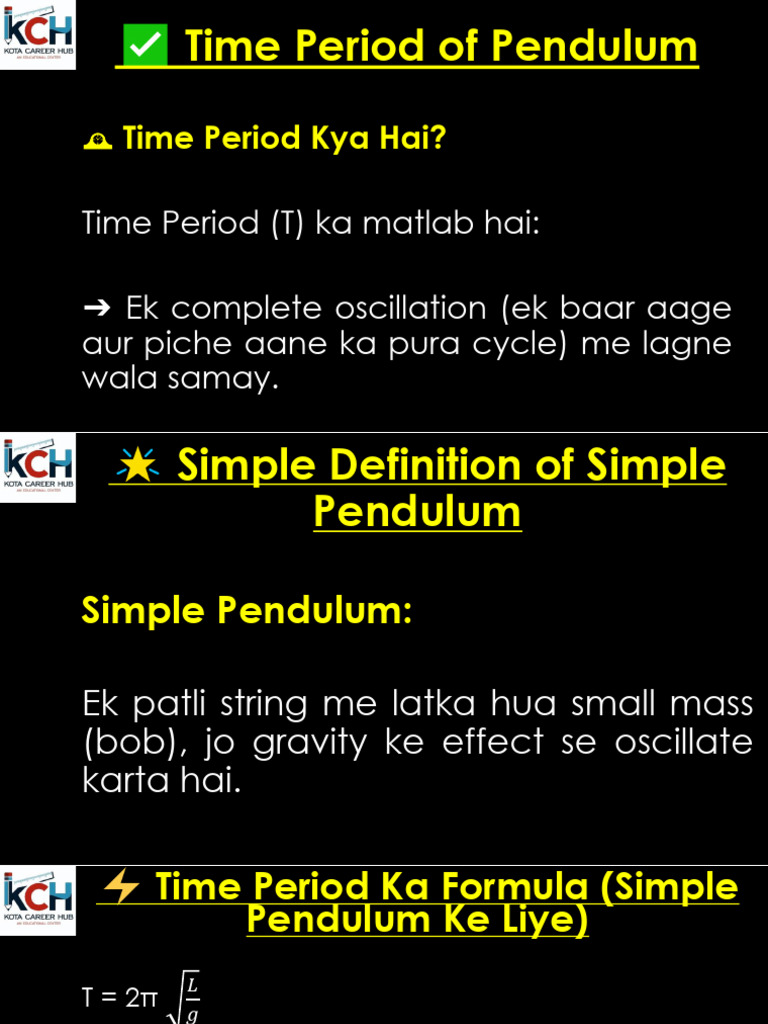 Time Period of Simple Pendulum Explained | PDF | Thermal Expansion ...