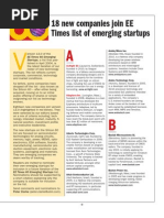 18 New Companies Join EE Times List of Emerging Startups