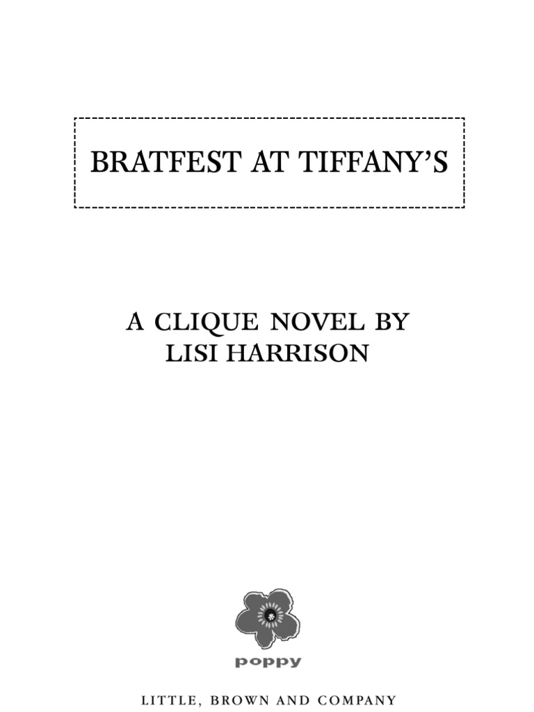 Bratfest at Tiffany'S A Clique Novel by Lisi Harrison PDF Foods