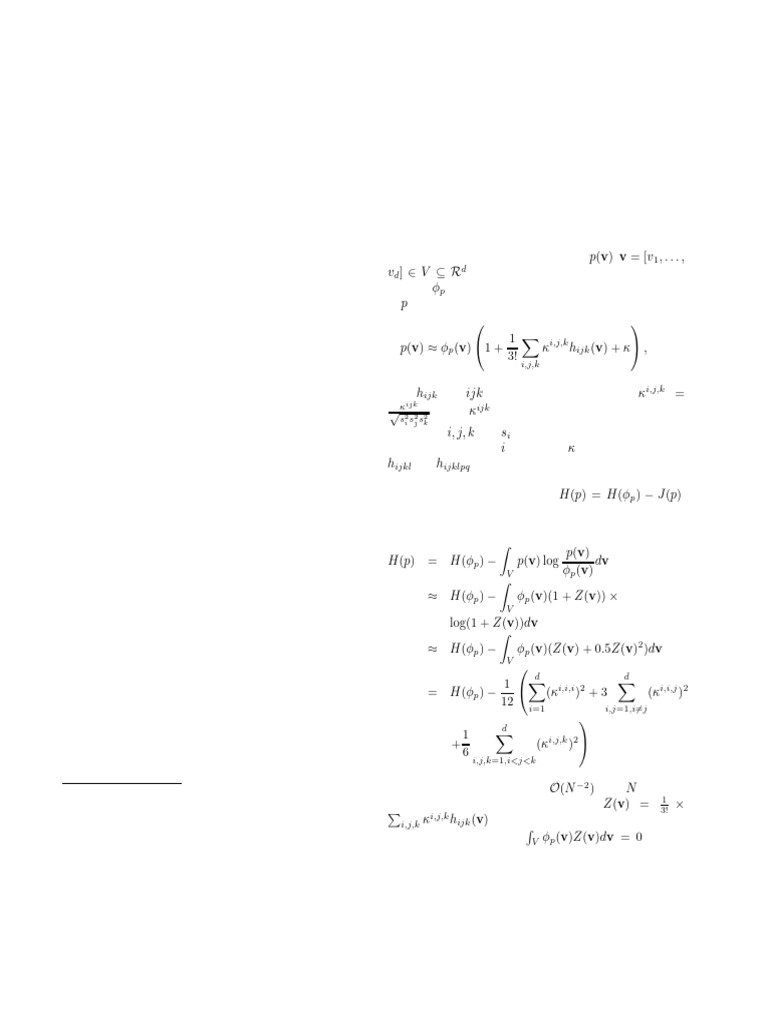Multivariate Edgeworth Entropy Estimation | PDF | Normal Distribution ...
