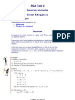 AQA Core 2: Sequences and Series Section 1: Sequences