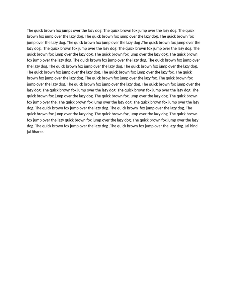 The Quick Brown Fox Jumps Over The Lazy Dog | PDF