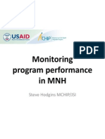 Hodgins - Monitoring Program Performance in MNH
