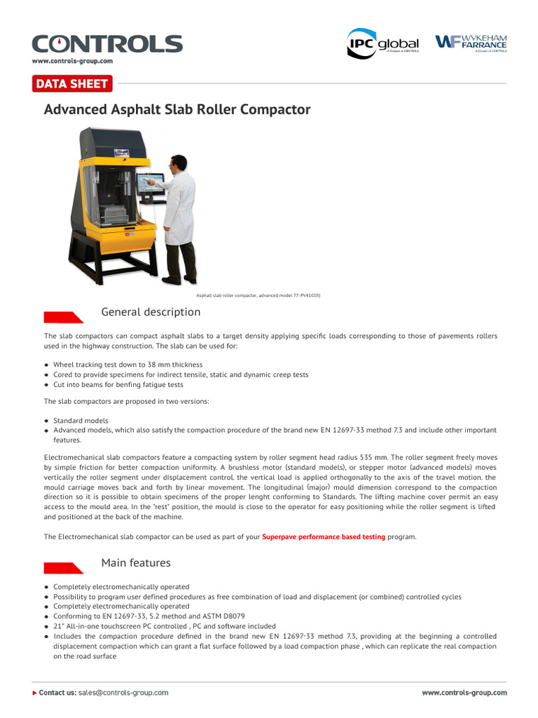 Advanced Asphalt Slab Compactor | PDF | Bending | Physical Sciences