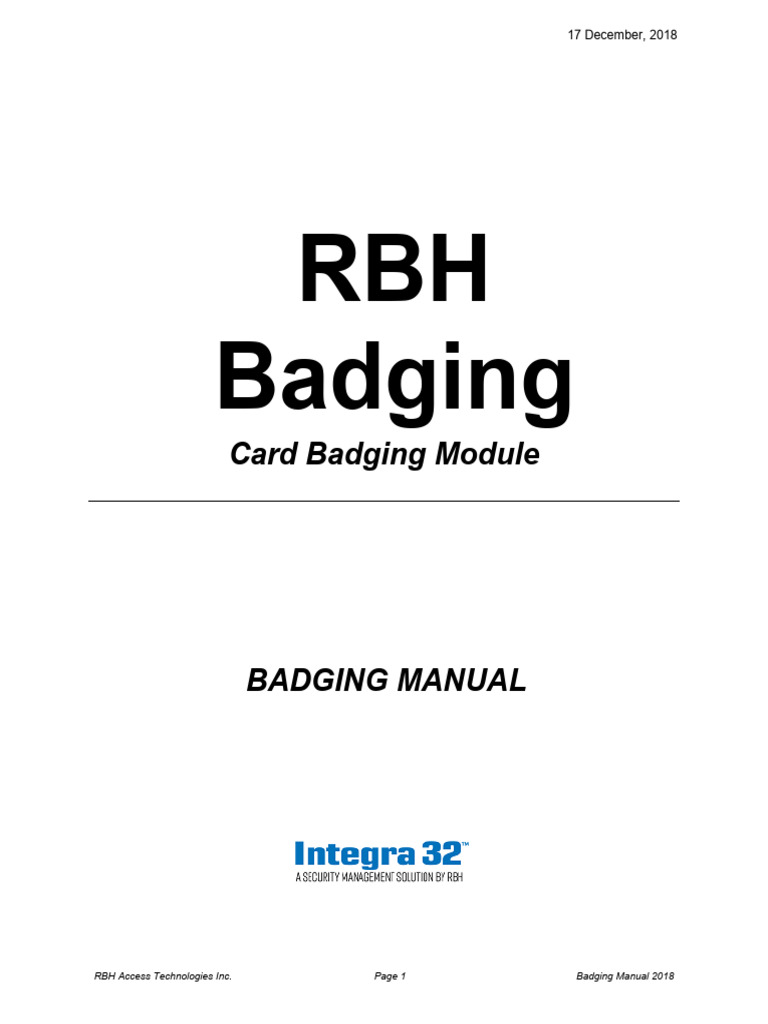 Badging Manual | PDF | Printer (Computing) | Barcode