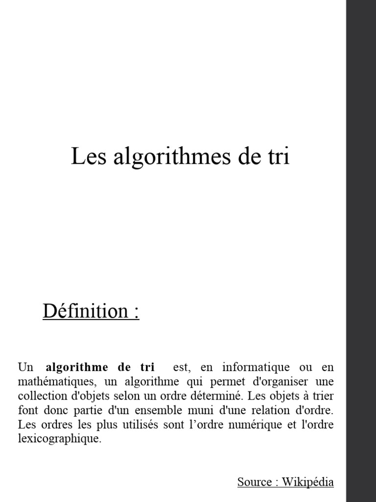 Algorithmes de tri en Python | PDF | Programmation informatique ...