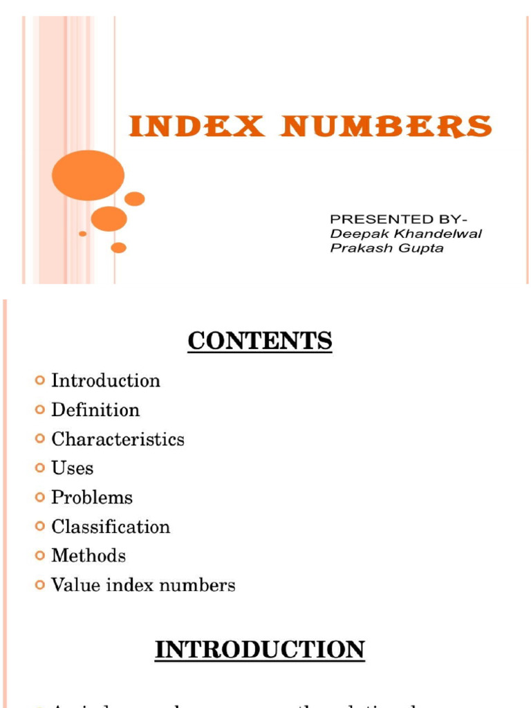 8.index Numbers | PDF