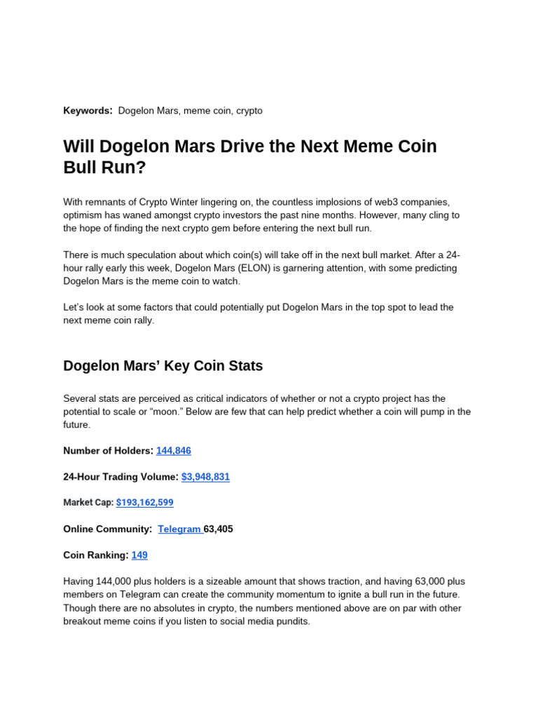 Sample Crypto News Article - Altcoin | PDF | Cryptocurrency